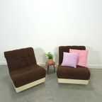 Space Age Fauteuil Bruin Met Kunststof thumbnail 12