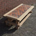 Salontafel Met Tegelblad Gezandstraald thumbnail 4