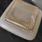 Vintage Plafondlamp Amberkleurig Frosted Glas thumbnail 2
