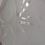 Glazen Schaal Met Geëtst Patroon Van Maskers Ca 1990 - 2000 thumbnail 12