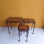 Vintage Engelse Nesting Tables, Bijzettafeltjes, Mimiset thumbnail 17