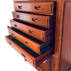 Vintage Chinees Houten Ladekastje Bestekkist 1950’s thumbnail 12