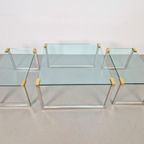 3 X Regency Peter Ghyczy Salontafel Bijzettafel T53 Messing thumbnail 10