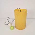 Vintage Hanglamp Polyester Sugar Tube Geel Suiker ‘60 Brass thumbnail 14