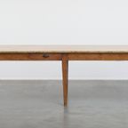Zeer Grote En Karaktervolle Antieke Eikenhouten Xxl Eettafel Voor 8 Tot 10 Personen thumbnail 3