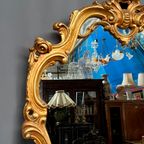 Vergulde Spiegel. Hout. thumbnail 4