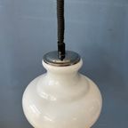 Vintage Mid Century Opaline Melkglazen Hanglamp thumbnail 10