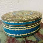 Brocante Blik Bloemen Lichtblauw thumbnail 4