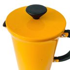 Vintage Bodum Koffiepers 1 Liter Geel Metaal thumbnail 4