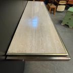 Sidetable / Wandmeubel, Travertin En Messing, Belgochrom 1970'S thumbnail 9