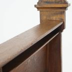 Geweldige, Mooi Gesneden Antieke Eikenhouten Kerkbank In Gotische Stijl Uit Eind 19e Eeuw thumbnail 12