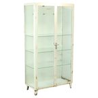 Oude Metalen Apothekerskast Medicijnkast Glas Industrieel 1970S thumbnail 16