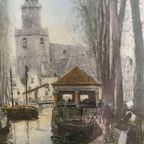 Originele Prent Henri Cassiers, Stadsaanzicht Gouda. thumbnail 5