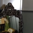 Antieke Zwarte Rococo Spiegel thumbnail 8