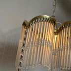 4 Bogen Art Deco Stijl Hanglamp Staafjes Kroonluchter 80’S thumbnail 2