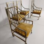 Unieke Set Eetkamer- En Loungestoelen In Mid-Century Stijl – Verguld, Gemaakt Tussen 1940-1948 thumbnail 8