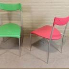 Set Van 2 Vintage Design Italiaans Stoelen Eetkamerstoelen thumbnail 2