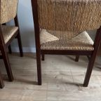 Set Van 4 Stoelen Vintage Riet thumbnail 2