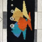 Wall Rug With Fish Decor 1960 100% Wool Old Store Stock thumbnail 2