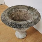 Antieke Franse Stenen Tuinvaas, Bloempot Tuinpot Steen Tuindecoratie 402 thumbnail 6