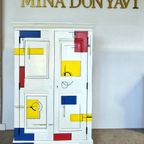 Mondrian Kast/ Modern Look Kast/ Statement Massief Hout Wandkast thumbnail 10