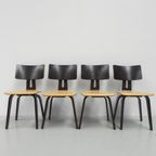 Set Van 4 Pastoe Berkenserie Br 02 Stoelen, Cees Braakman thumbnail 6