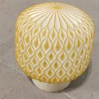 Vintage Glazen Plafondlamp, Wit En Geel thumbnail 4
