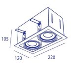 Orbit Piccolo Frame Double Spot Wit thumbnail 3