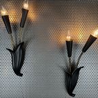 2x Vintage Appliques Tulp Wandlamp thumbnail 2