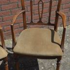 Klassieke Georgiaaanse Stijl Mahoniehouten Stoeltjes 3 Stuks thumbnail 7