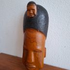 Vintage Afrikaans Houtsnijwerk Masker thumbnail 3