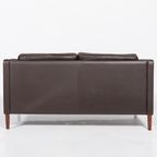 Two Seat Brown Leather Sofa From Mogens Hansen, Denmark thumbnail 9