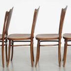 Set Van 4 Originele Antieke Jacob En Josef Kohn Bentwood Design Thonet Stoelen Uit Begin 20e Eeuw thumbnail 5
