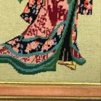 Vintage Geborduurde Geisha thumbnail 4