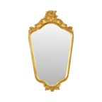 Bladgoud Vergulde Deknudt Kuifspiegel Facet Hollywood Regency thumbnail 2