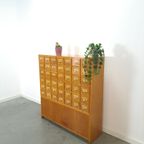 Oude Houten Ladekast Met Uitschuifbare Planken Vintage thumbnail 8