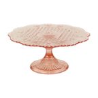 Grote Roze Taartschaal Standaard Depression Glass Art Deco 30Cm thumbnail 10