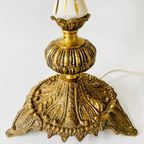 Rococo Capodimonte Lamp Messing Porselein Bloemetjes thumbnail 5