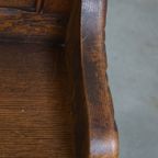 Geweldige, Mooi Gesneden Antieke Eikenhouten Kerkbank In Gotische Stijl Uit Eind 19e Eeuw thumbnail 8