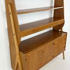 Zweedse Vintage Teak Fineren Boekenkast thumbnail 12