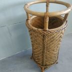 Vintage Design Bamboo Rattan Reed Umbrella Stand Plant Holder Paraplubak thumbnail 3