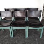 6X Vintage Eettafel Stoelen thumbnail 15