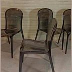 Set Van 4 Vintage Plexiglass Stoelen Eetkamerstoelen thumbnail 2