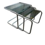 Set Van 3 Vintage Chromen Nesting Tables / Bijzettafels thumbnail 5