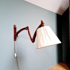 Scandinavische Wandlamp Van Teakhout Met Schaar, Jaren 60 thumbnail 16