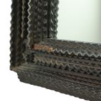 Grote Antieke Tramp Art Spiegel 19de Eeuw Oostenrijk Circa 1870 thumbnail 17