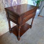 Antiek Klassieke Engels Sidetable, Haltafel, Wandconsole Afm.65x39m En 71cm Hoog. thumbnail 4