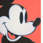 Offset Litho Naar Andy Warhol Mickey Mouse Rood 581/2400 Pop Art Kunstdruk thumbnail 9