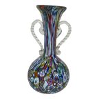 Officine Di Murano 1295 - Millefiori Vase With Amphora Style Handles - Multicolored thumbnail 6