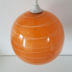 Vintage Hanglamp Oranje Bollamp Oranje Hanglamp Jaren 70 thumbnail 3